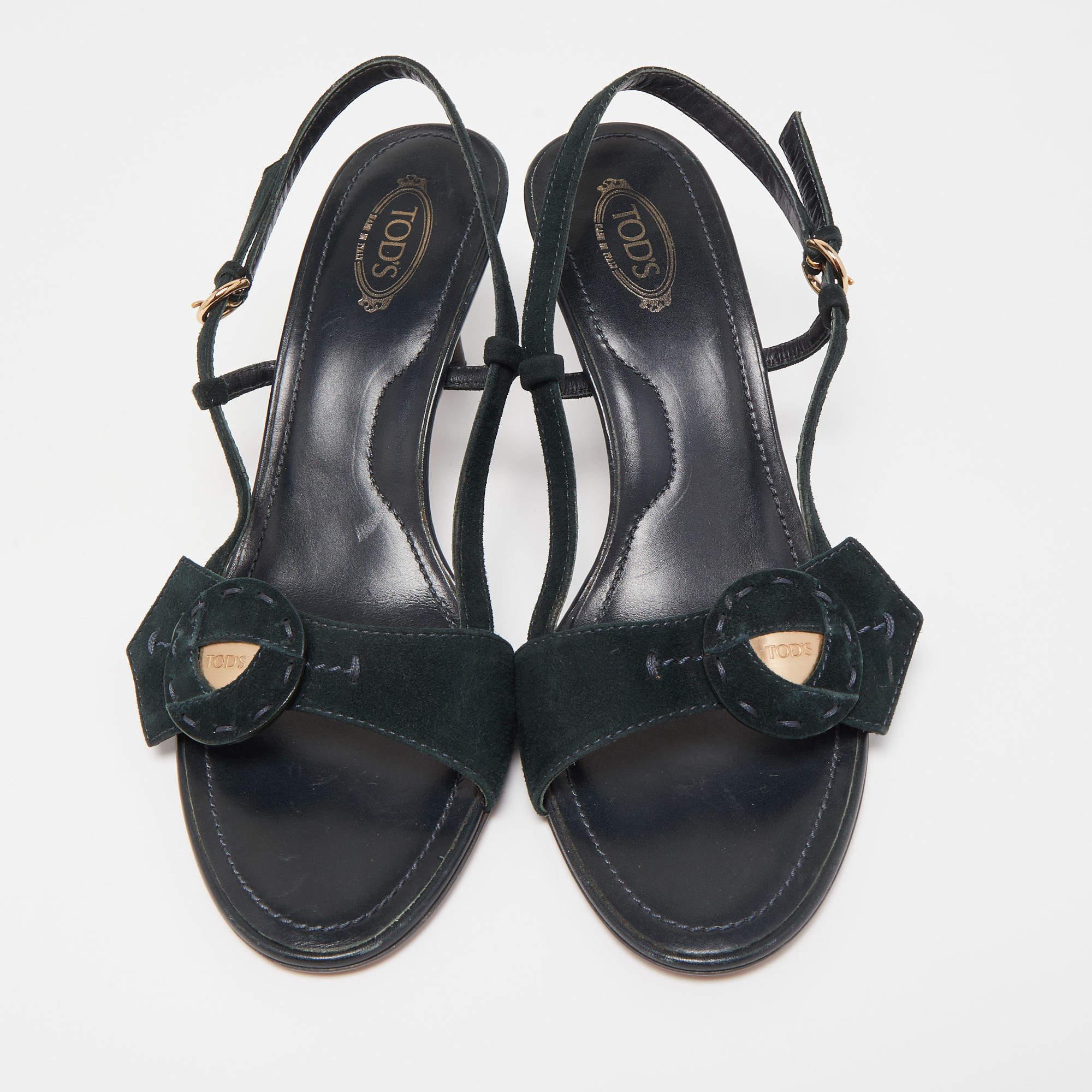 Nero Sandali Tod's in pelle scamosciata nera misura 40 in vendita
