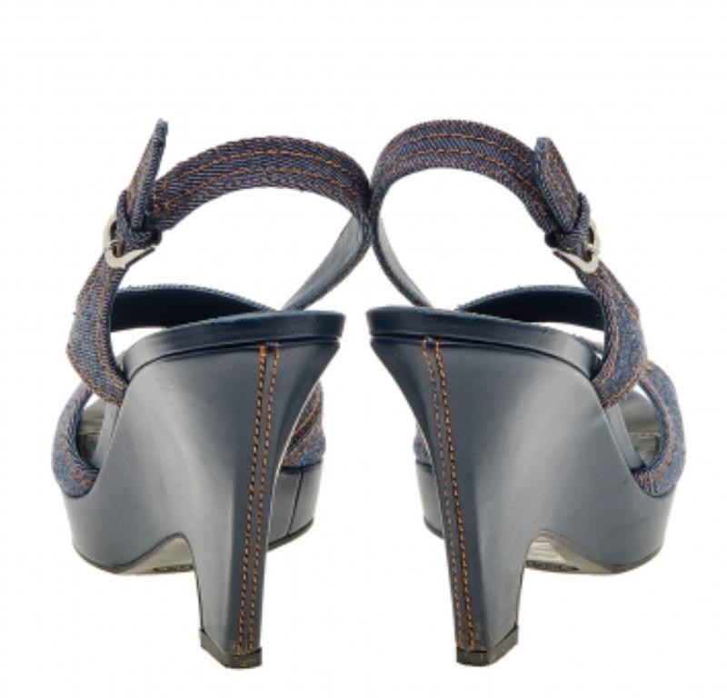  Tod's Sandales compensées à talons compensés bleues taille 41 Pour femmes 