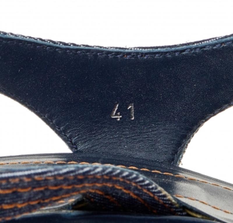 Tod's Sandales compensées à talons compensés bleues taille 41 2