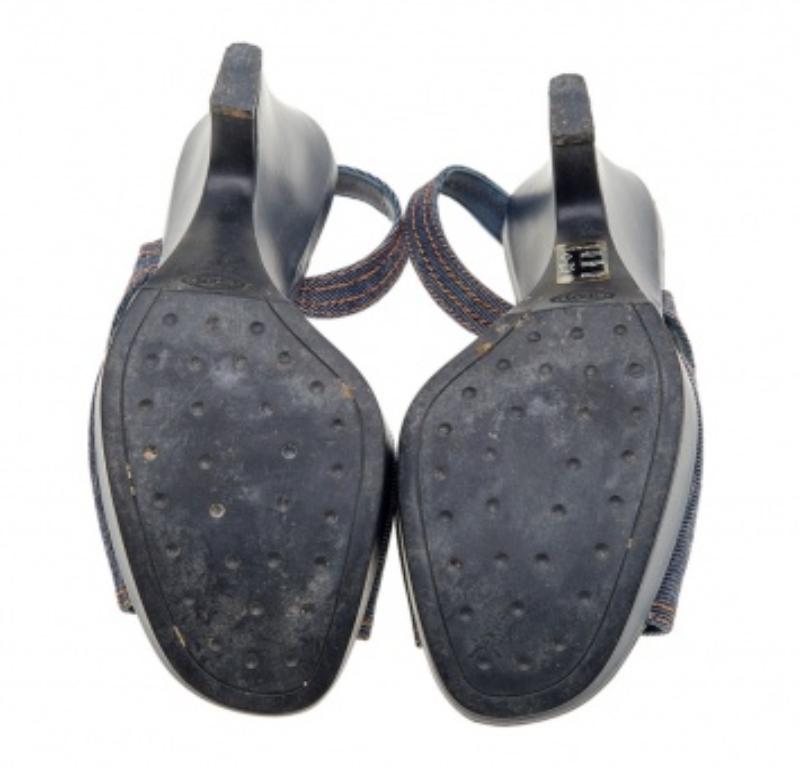 Tod's Sandales compensées à talons compensés bleues taille 41 3