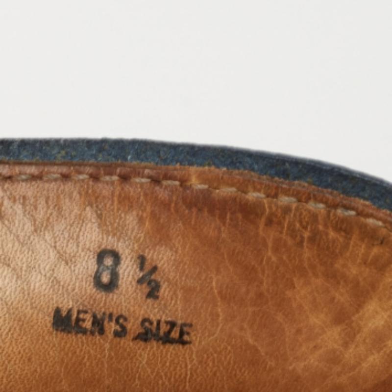 Tod's Blue Leather Bow Slip-On Loafers Size 42.5 For Sale 2