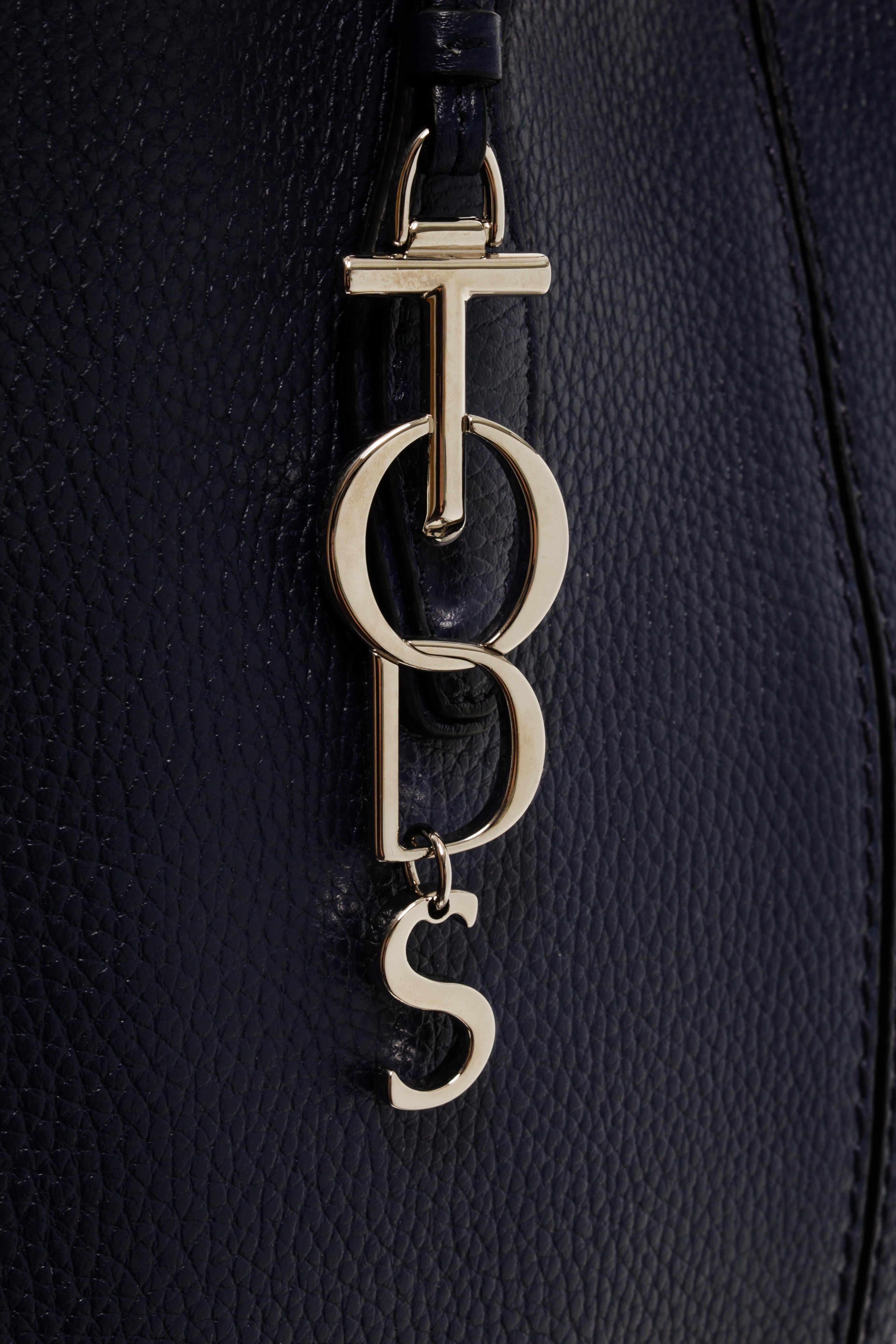 Tod's Blue Leather Joy Medium Tote Bag 1