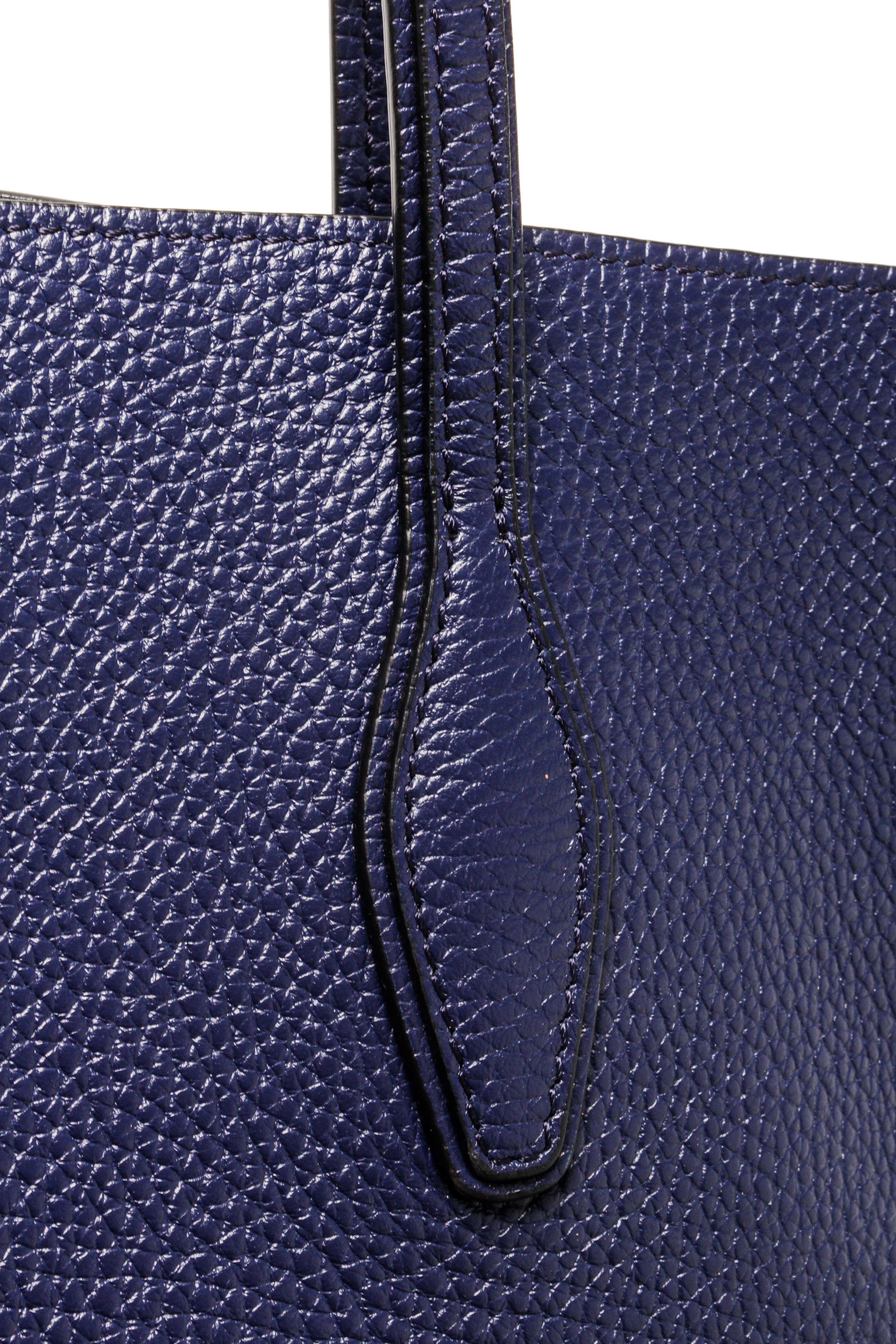 Tod's Blue Leather Joy Medium Tote Bag 2