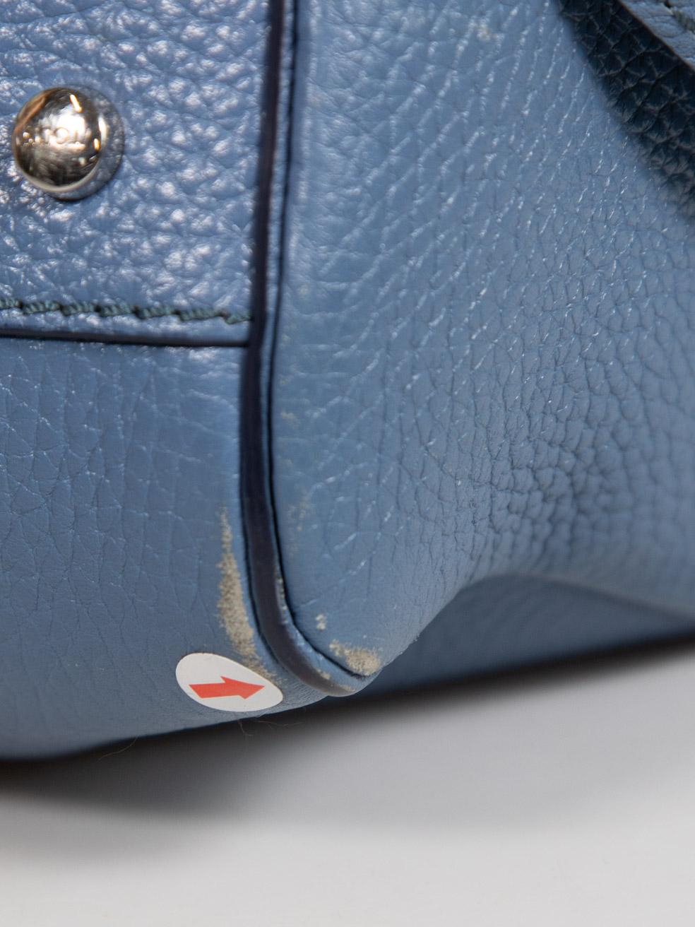 Tod's Blue Leather Sella Bag 4
