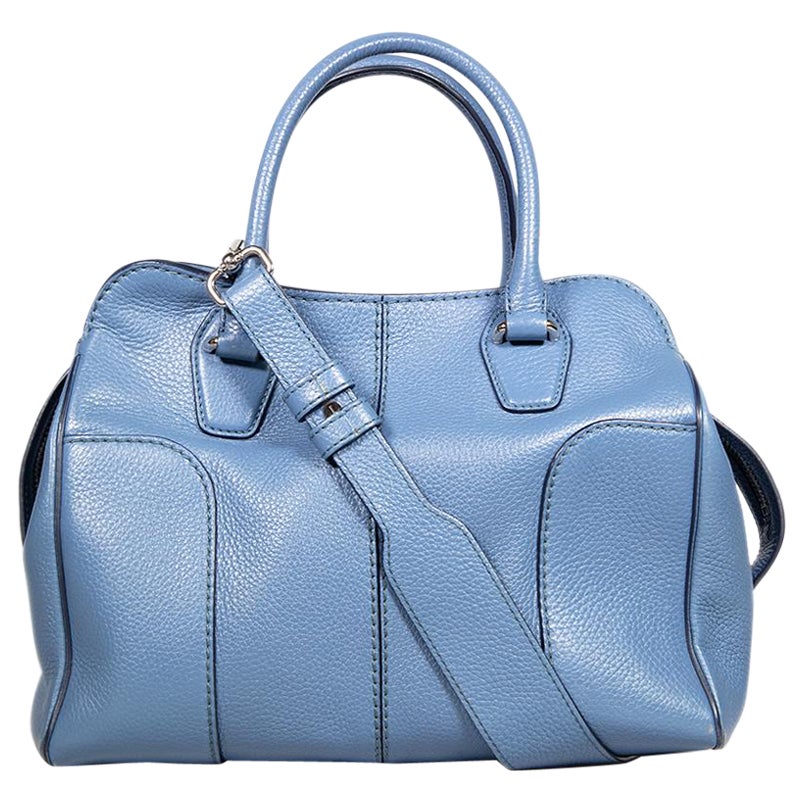 Tod's Blue Leather Sella Bag