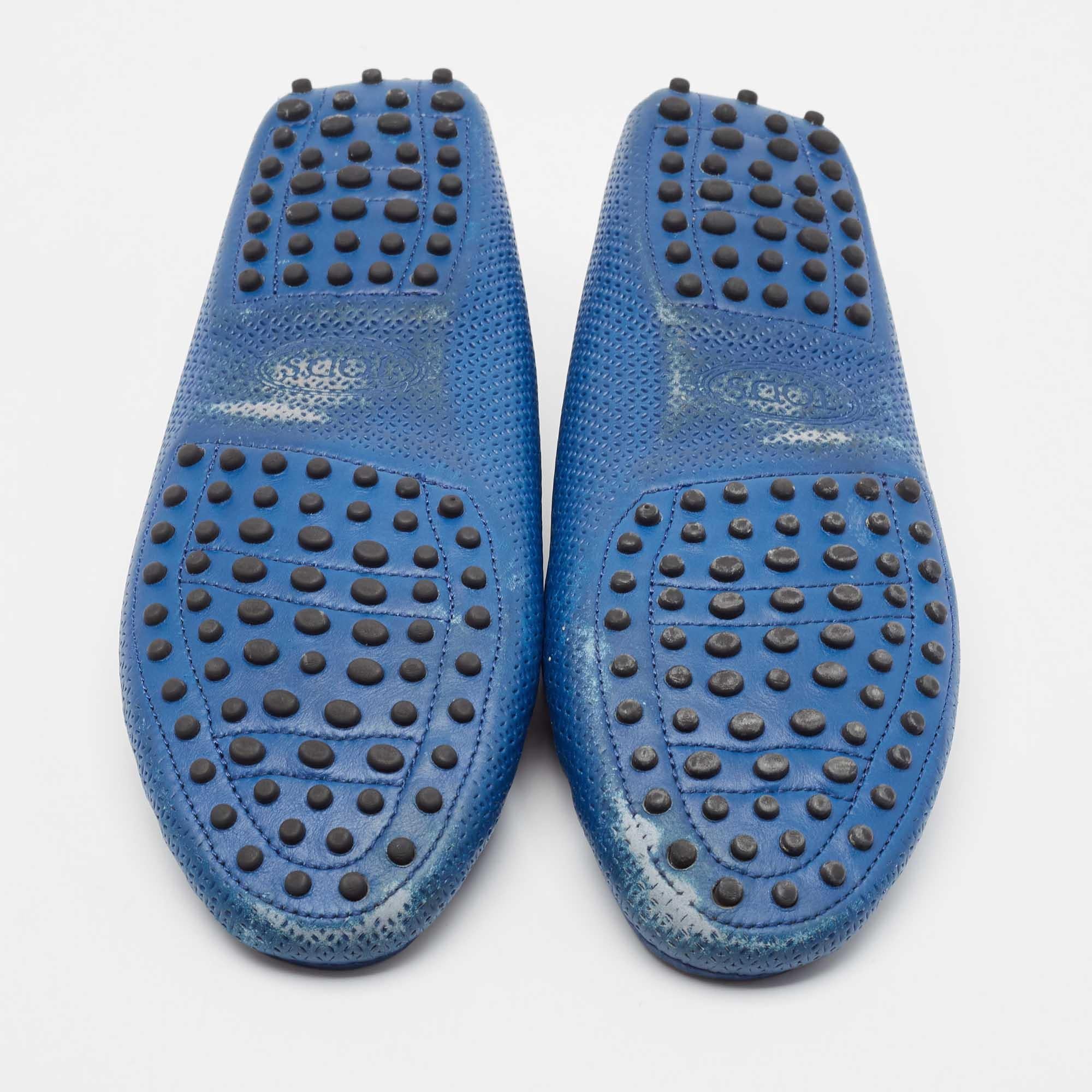 Mocasines Tod's Slip on Piel Azul Talla 40 en venta 2