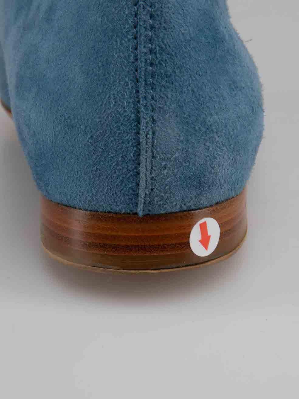 Tod's Blue Suede Desert Boots Size IT 37 For Sale 2