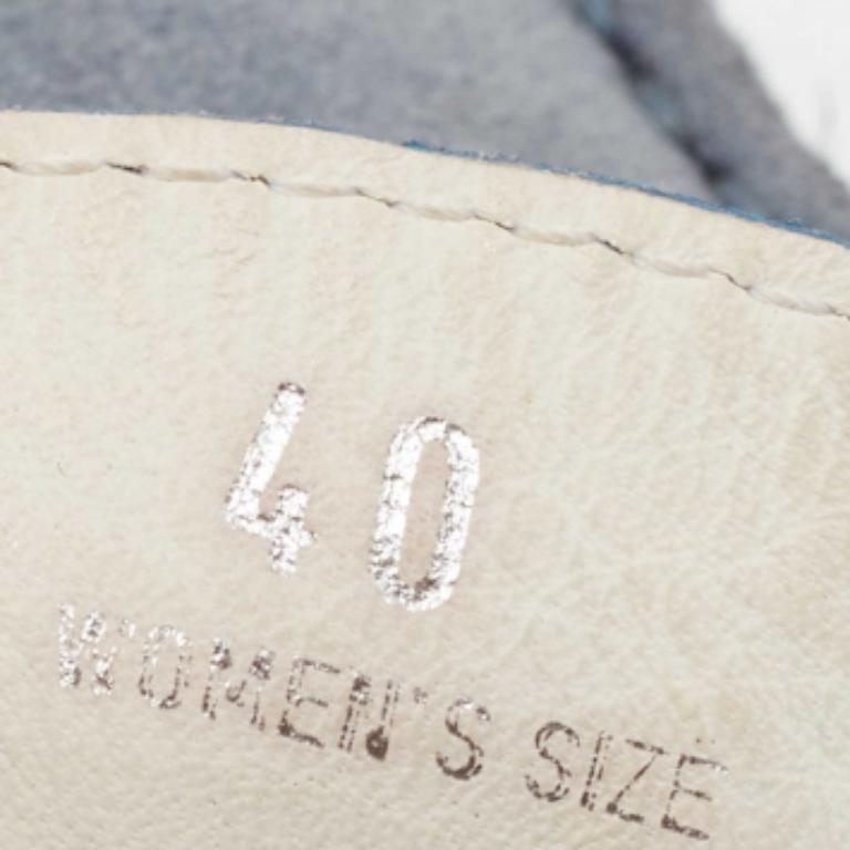 Tod's Blau Wildleder Gommini Driving Loafers Größe 40 im Angebot 3