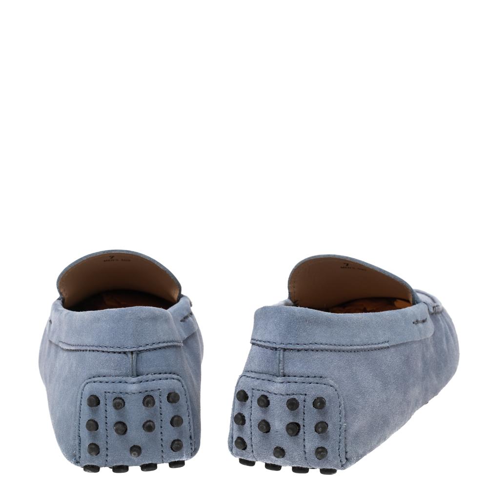 tod's blue suede loafers