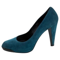 Tod's Blue Suede Platform Pumps Size 36.5