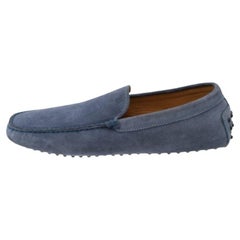 Tod's Blau Wildleder Slip On Loafers Größe 44,5