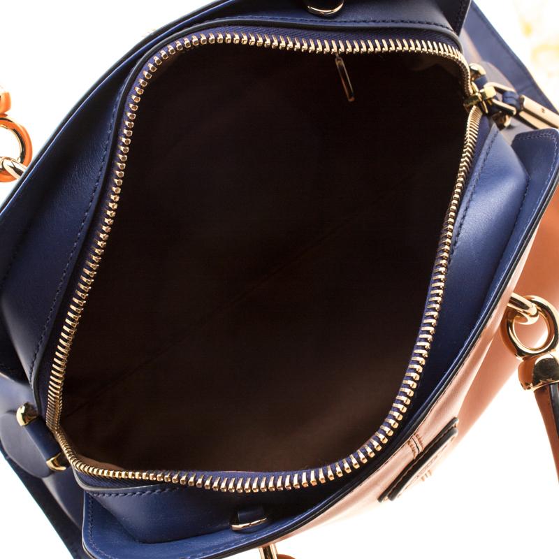 Tod's Sac bowler Sella en cuir brun/bleu Pour femmes 
