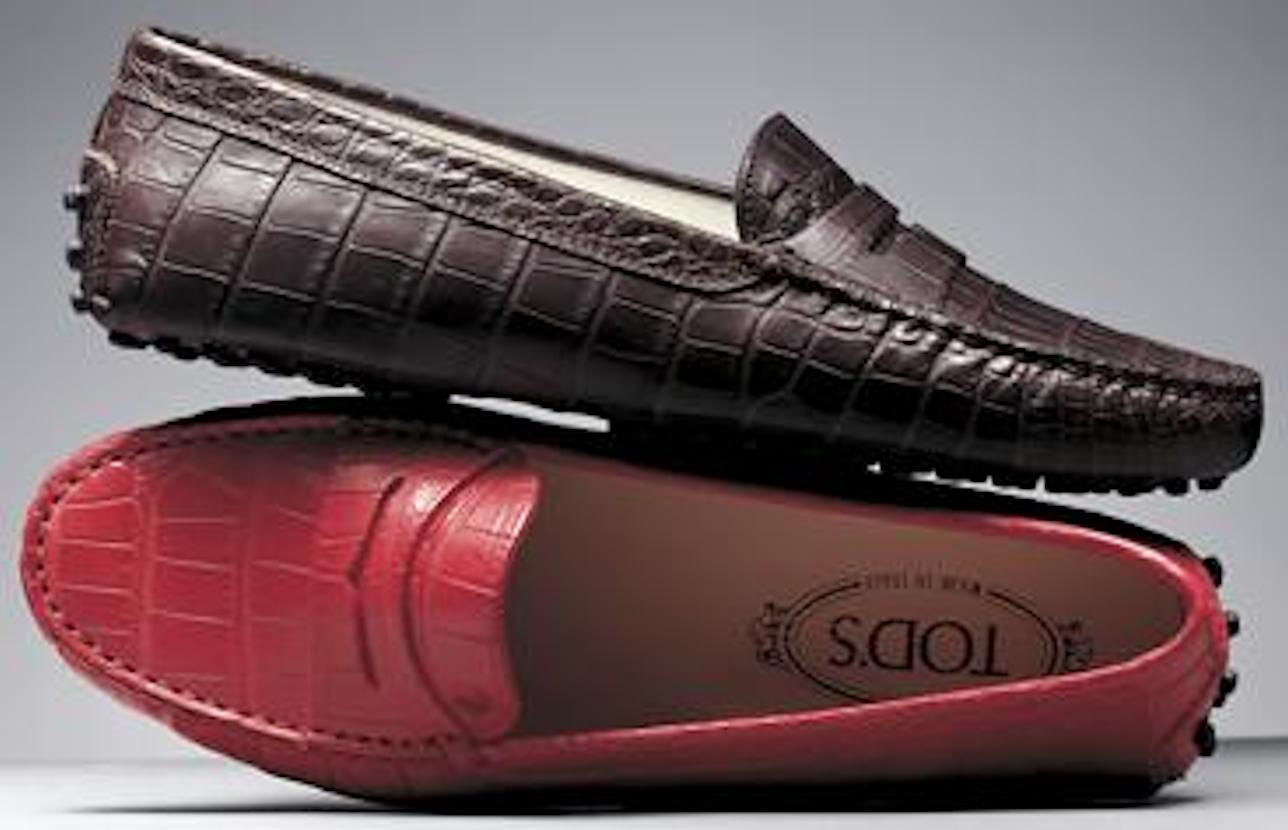 Tod's Mocassini Gommino Esotici Marrone Mocassini Alligatore Pelle di Coccodrillo 36,5 in vendita 10