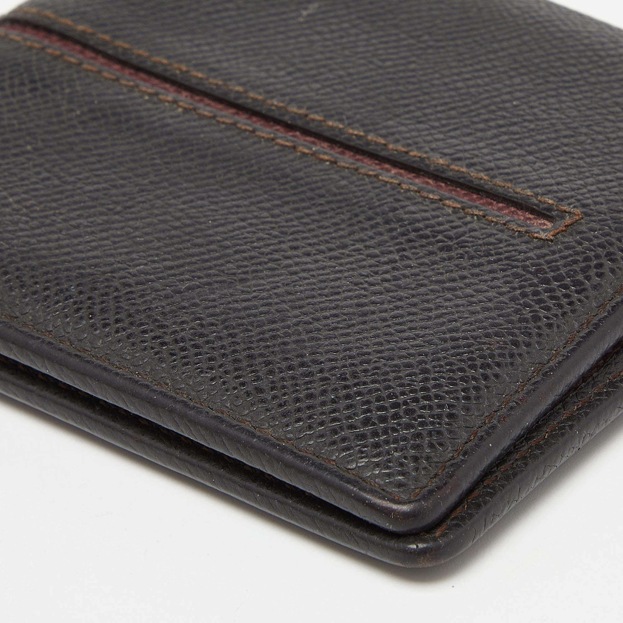 Tod's Brown Leather Bifold Wallet For Sale 4