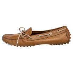 Tod's Mocassins en cuir Brown avec nœud Taille 36.5