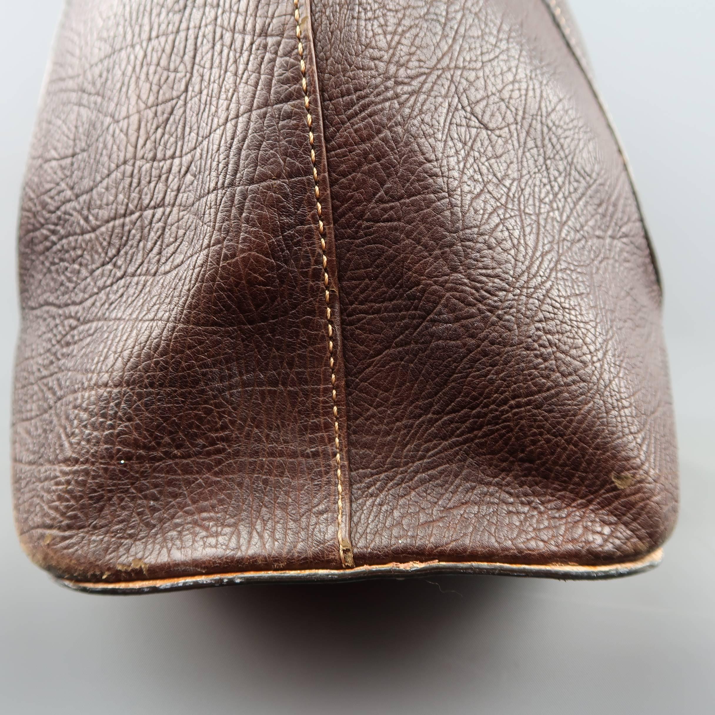 Women's or Men's TOD'S Brown Leather Buckle Closure Oversized Weekender Travel Tote Handbag