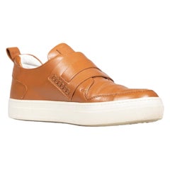 Tod's Brown Leather Buckle Detail Slip-On Shoes Size IT 36.5