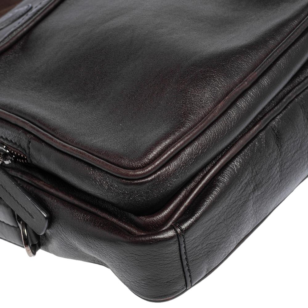 Tod's Brown Leather Front Pocket Messenger Bag 1