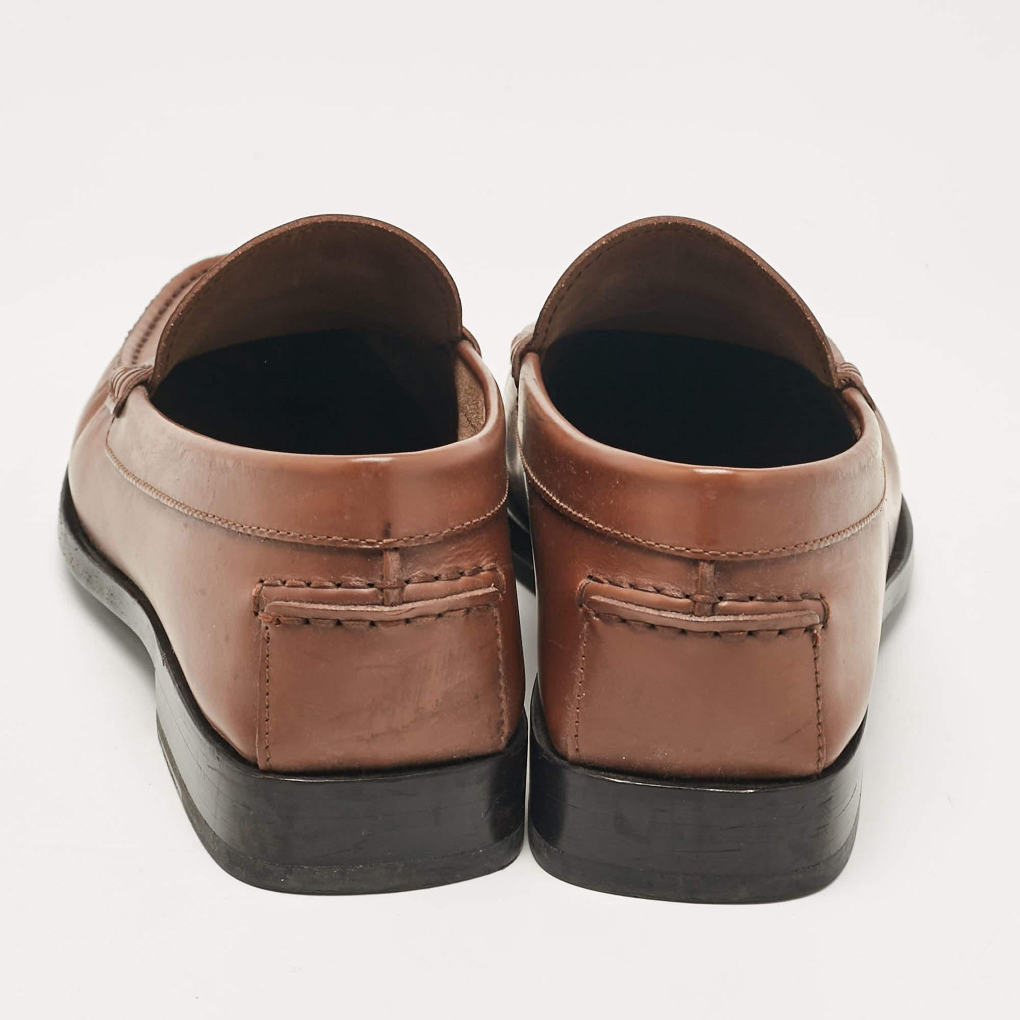 Tod's Brown Leather Gommino Loafers Size 42 1