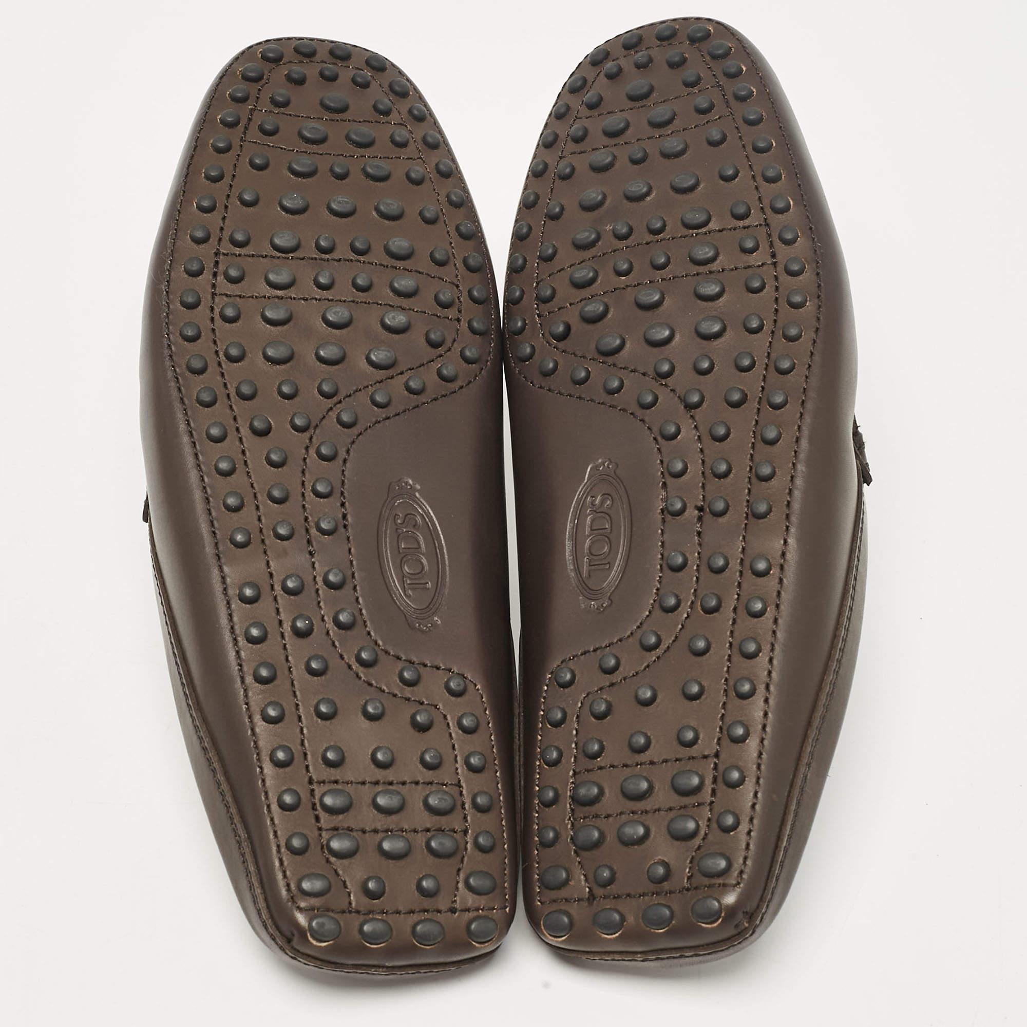 Tod's Brown Leather Mules Size 39.5 For Sale 1