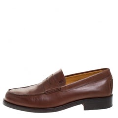 Tod's Brown Leather Penny Loafers Size 39.5