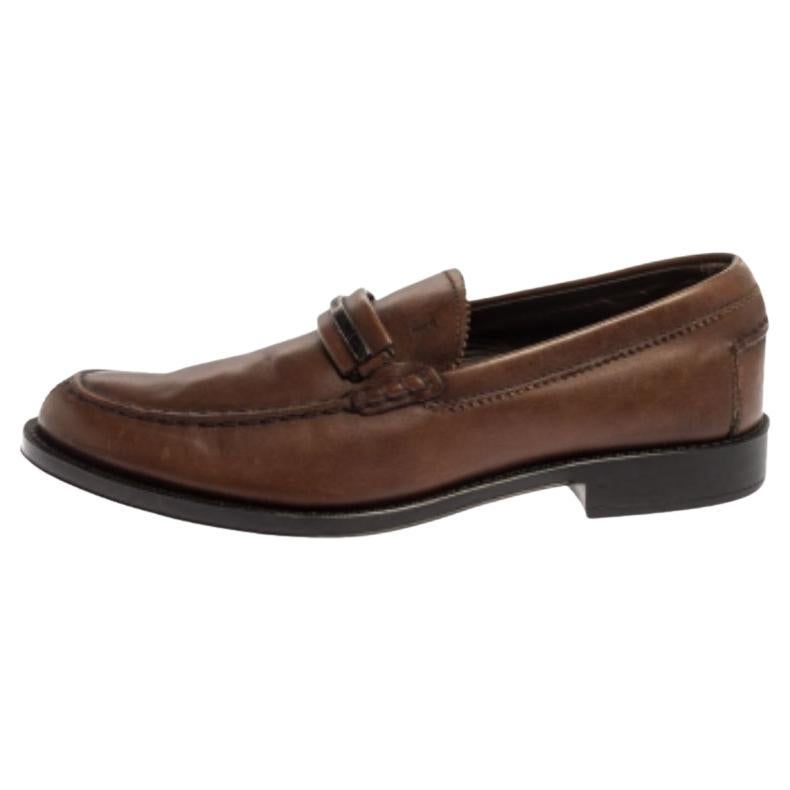Mocasines Tod's Slip On Piel Marrón Talla 41 en venta