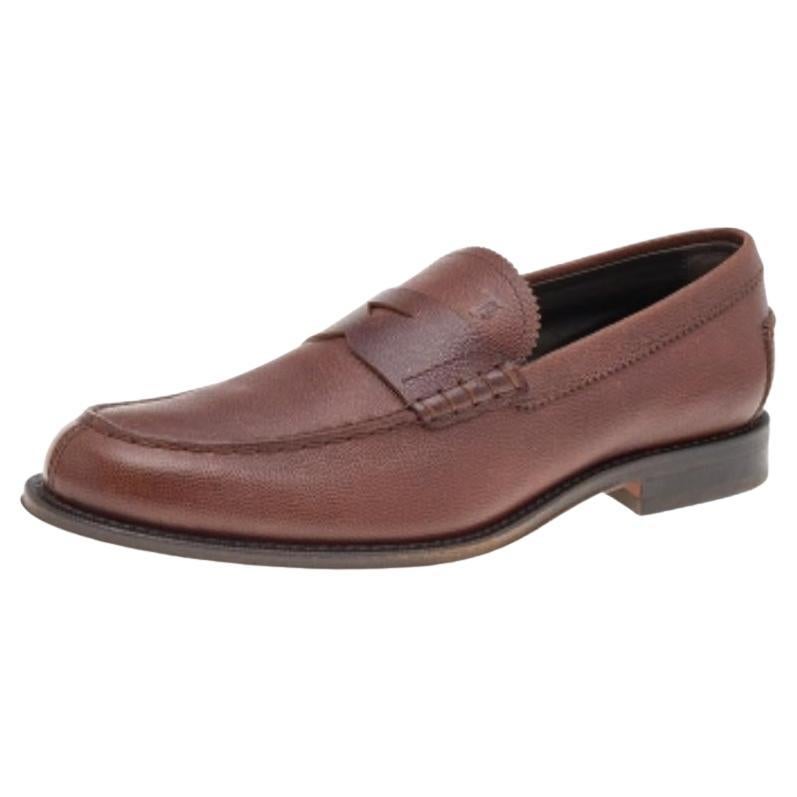 Mocassini Tod's in pelle marrone taglia 41,5 in vendita