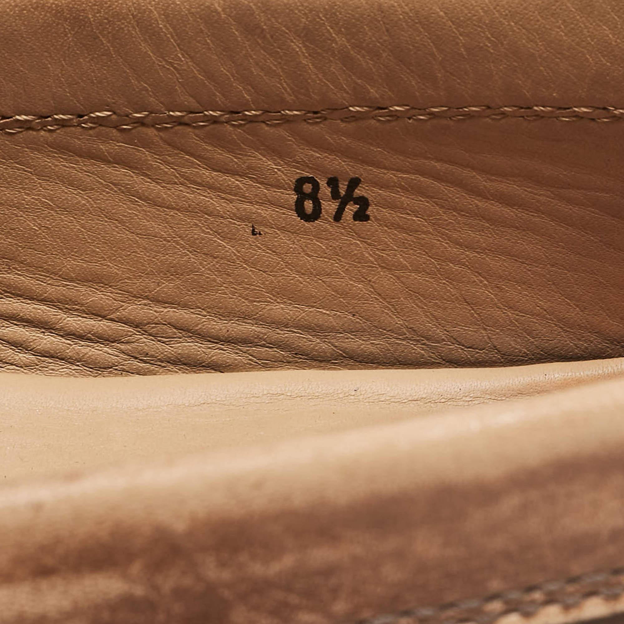 Tod's Brown Leather Slip On Loafers Size 42.5 For Sale 4