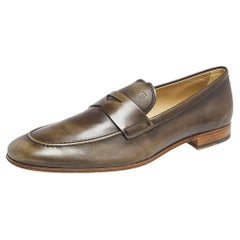 Tod's Brown Leather Slip On Loafers Size 45.5