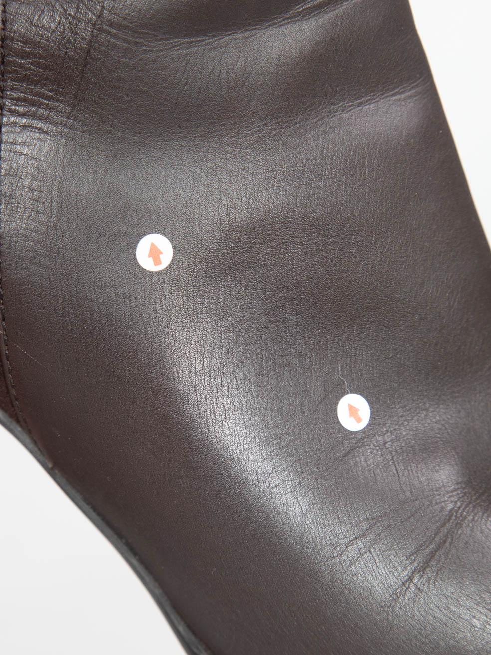 Tod's Bottes en cuir et daim marron Taille IT 37 en vente 4