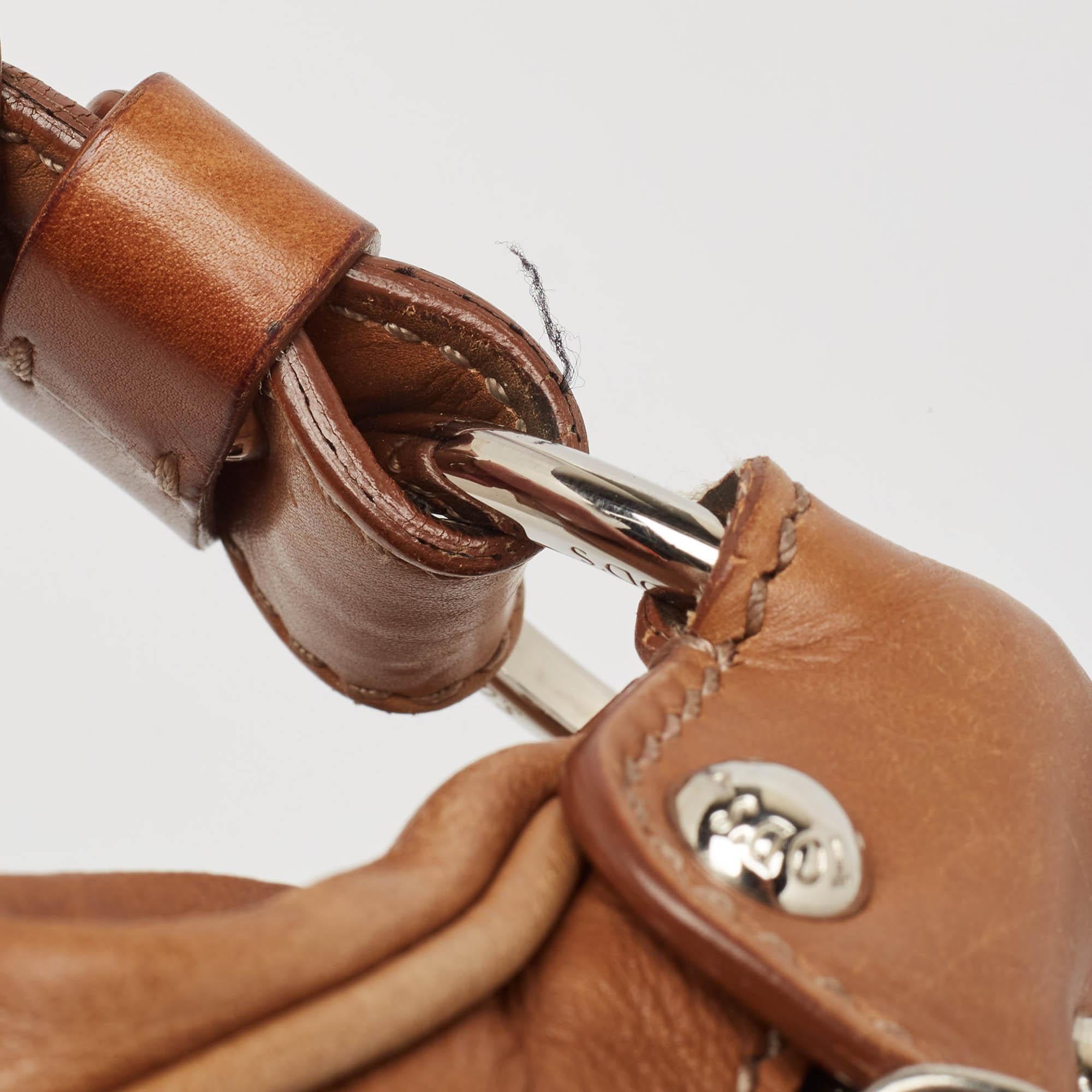 Tod's Brown Leather Took Tracolla Media Hobo 3
