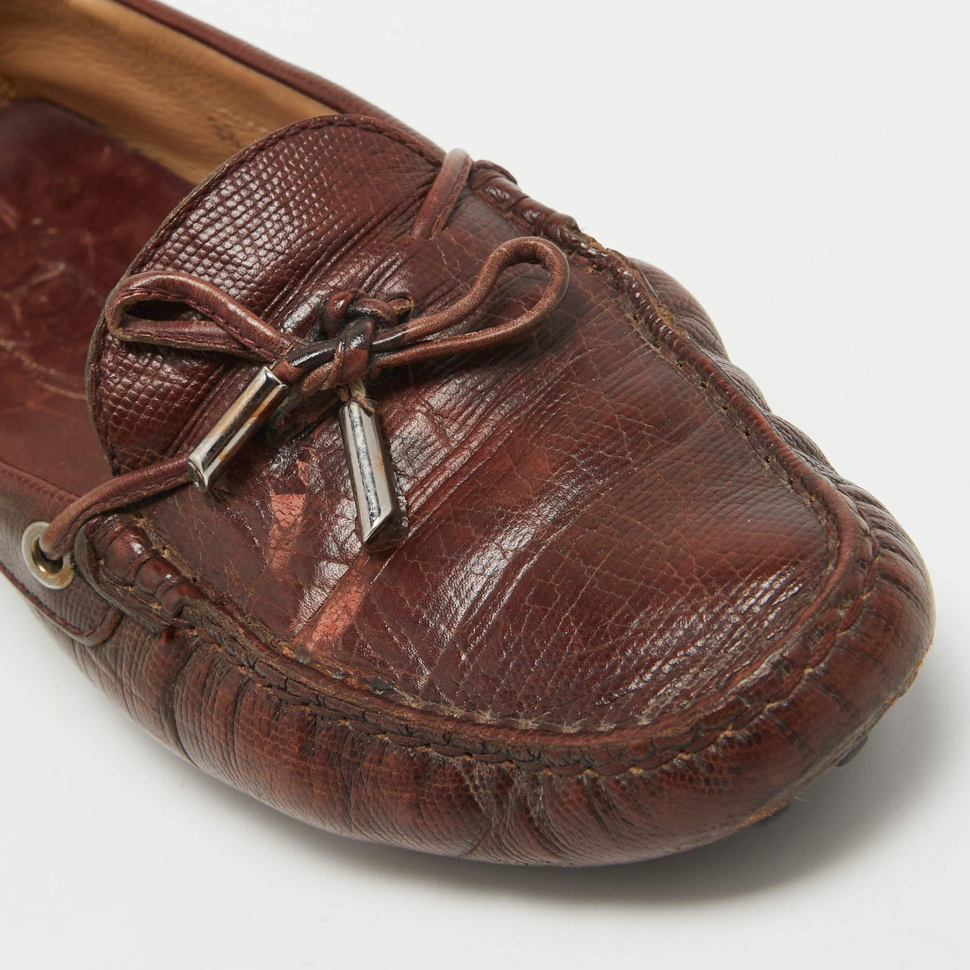 Tod's Brown LeatherSlip On Loafers Size 38 For Sale 2