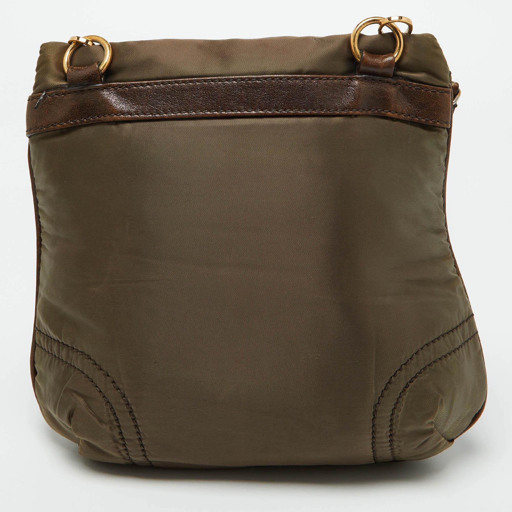 Tod's Brown Satin and Leather Crossbody Bag In Fair Condition For Sale In Dubai, Al Qouz 2