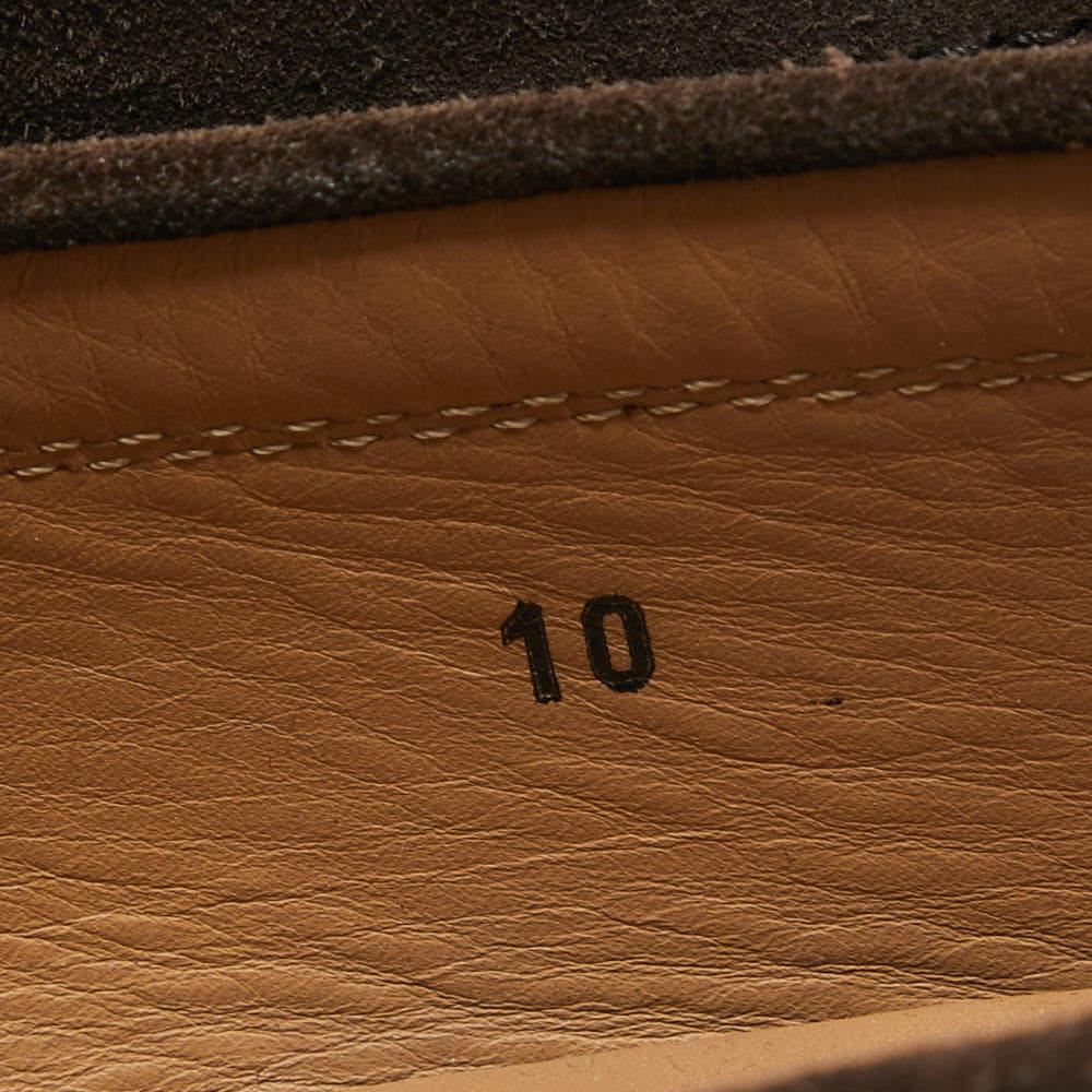 Tod's Mocassins en daim Brown Double T Taille 44.5 en vente 3