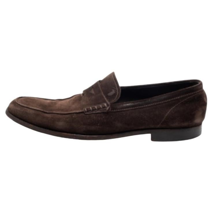 Tod's Gommino Slip On Loafers en daim Brown Taille 41.5