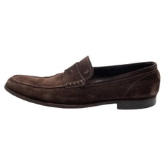 Tod's Gommino Slip On Loafers en daim Brown Taille 41.5