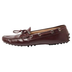 Mocasines Tod's Slip-On de piel burdeos talla 37.5