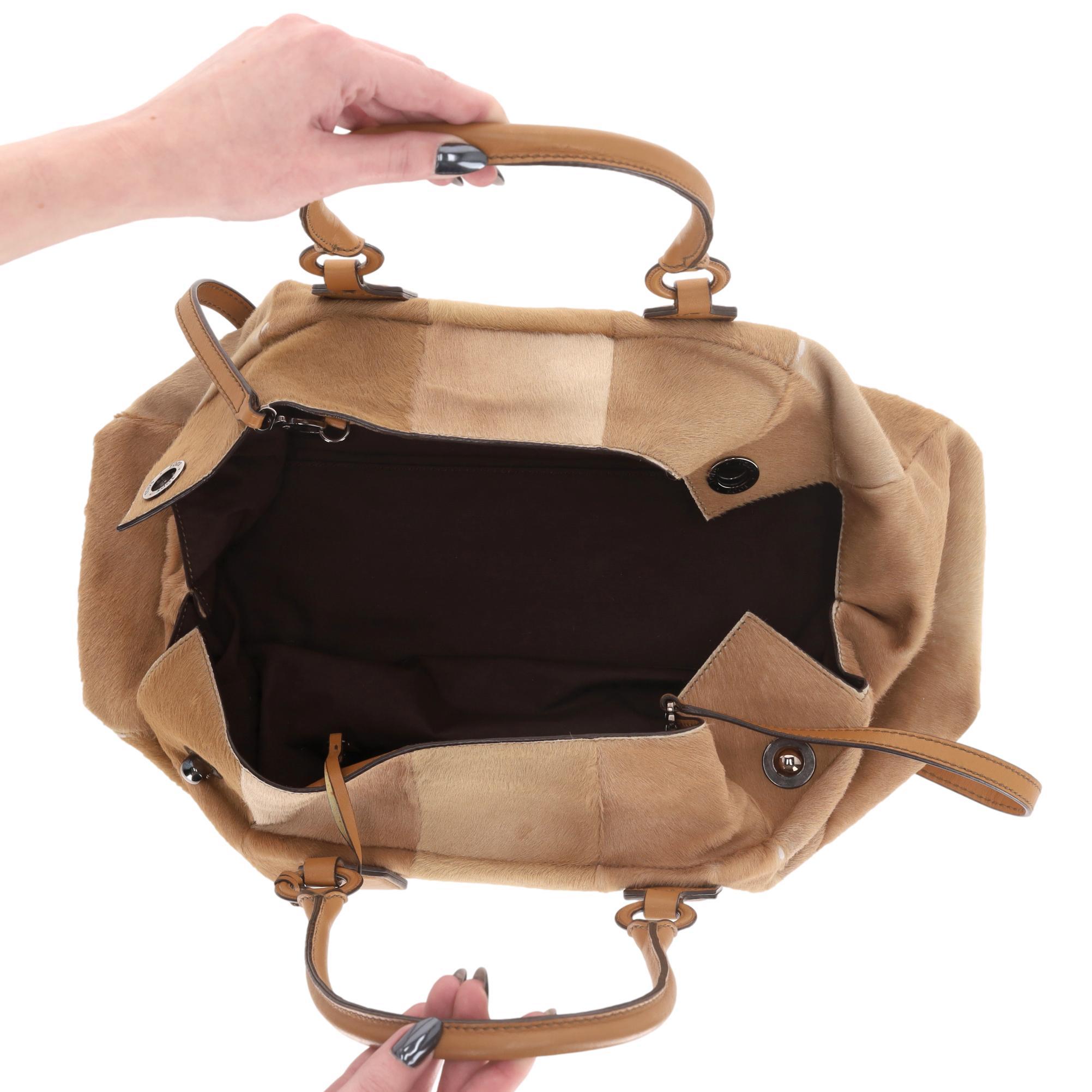 Tod's - Sac patchwork en poils de veau en vente 1