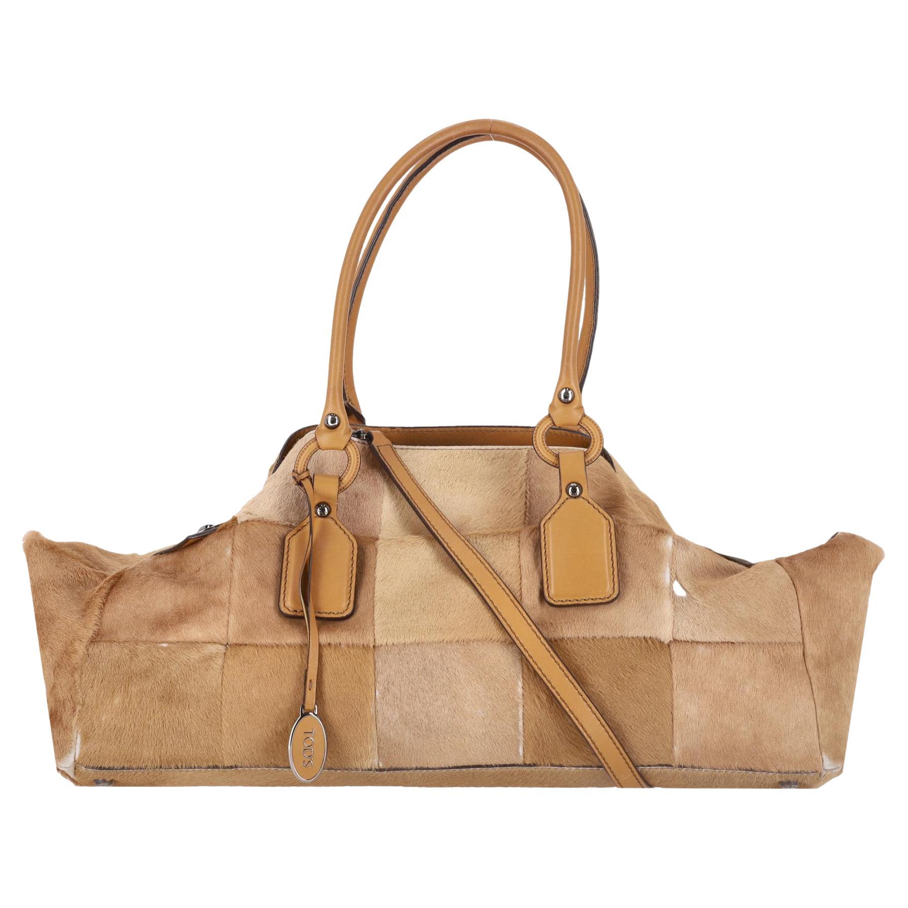 Tod's - Sac patchwork en poils de veau en vente