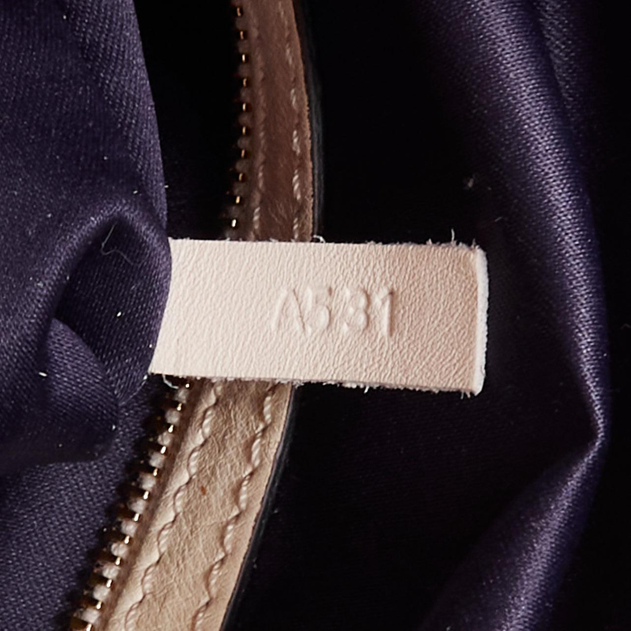 TOD'S D Cube Bauletto cream blue fur white leather GHW bowler bag For Sale 7