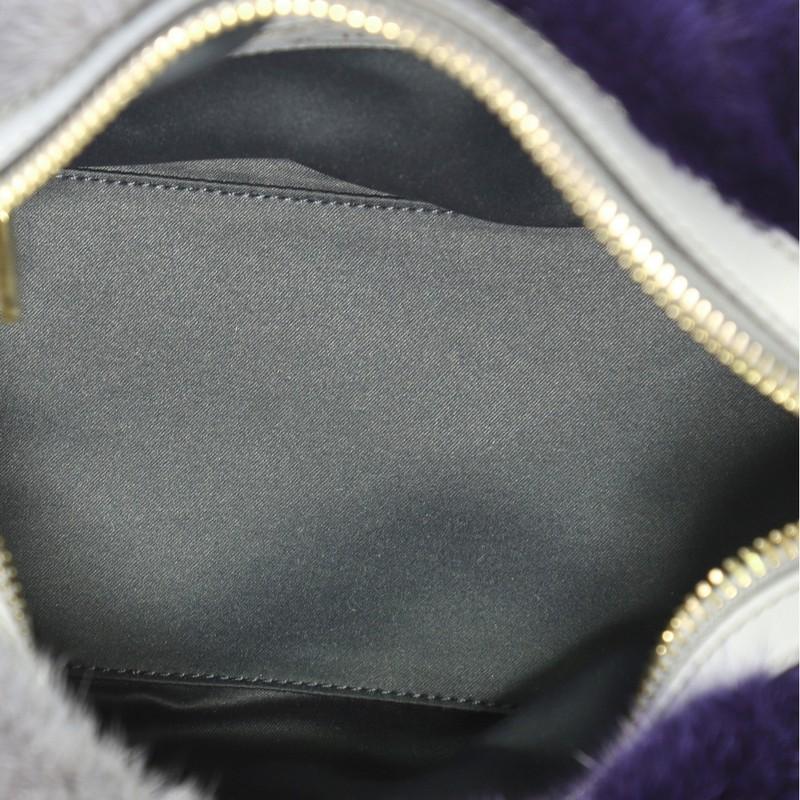 Tod's D Cube Convertible Bauletto Handbag Fur and Leather Mini 3