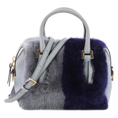 Tod's D Cube Convertible Bauletto Handbag Fur and Leather Mini