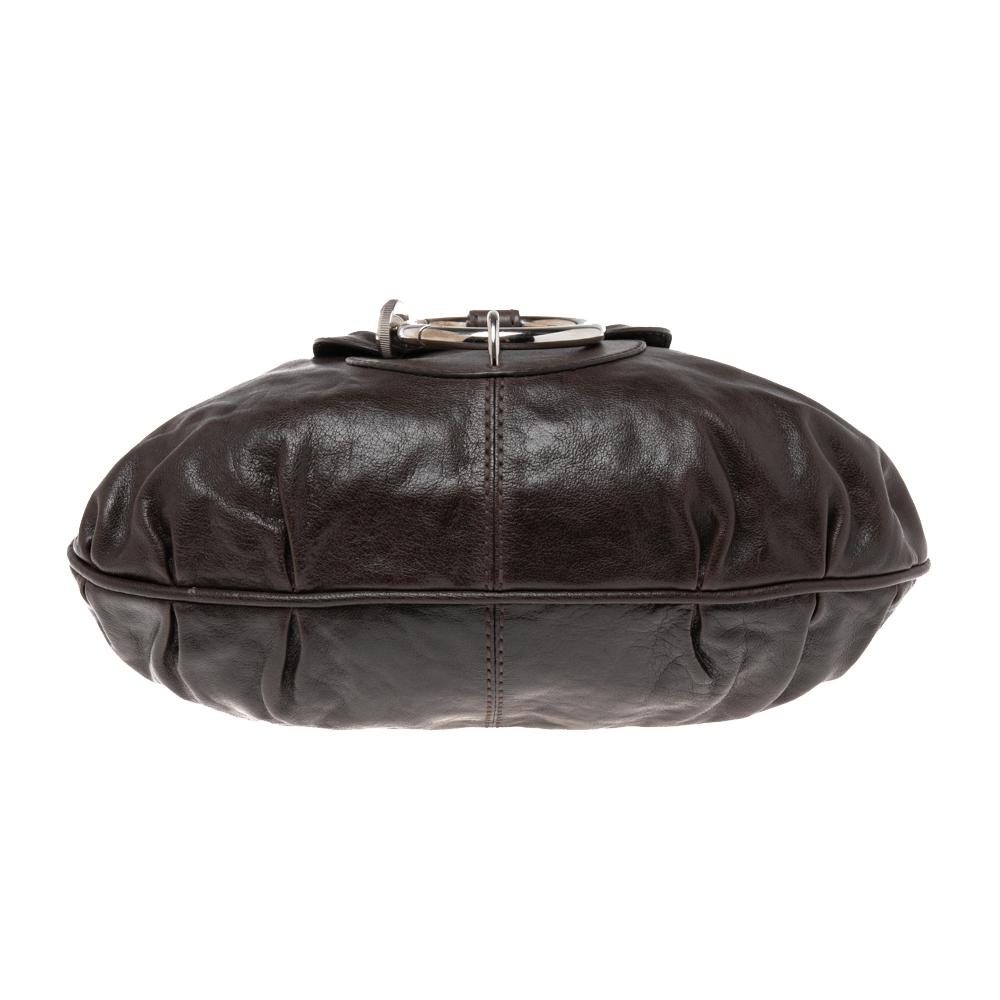 Tod's Dark Brown Leather Preggy Hobo 2