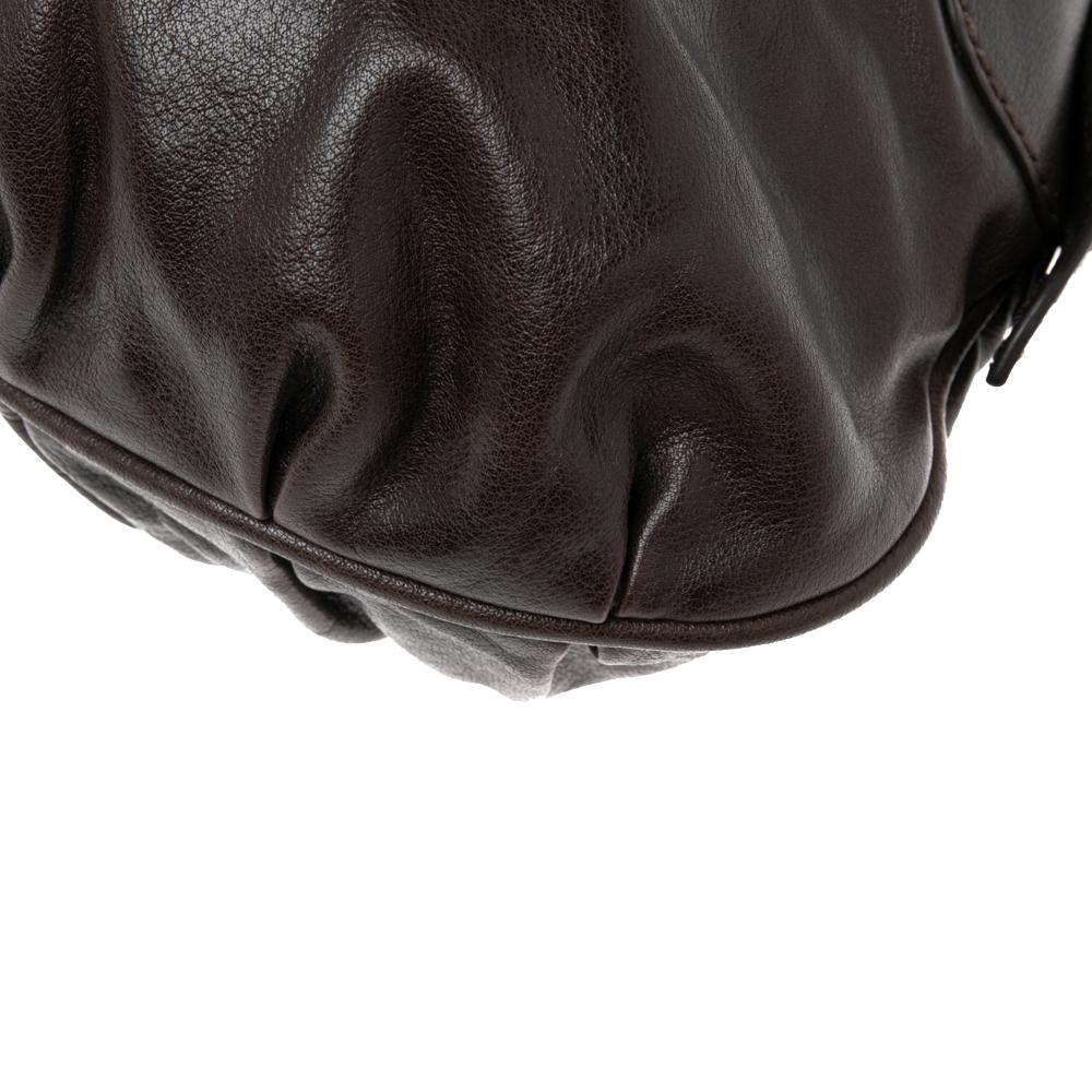 Tod's Dark Brown Leather Preggy Hobo 4