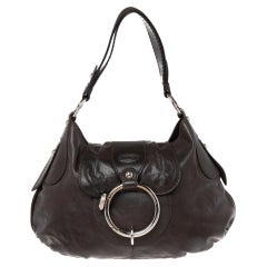 Tod's Dark Brown Leather Preggy Hobo