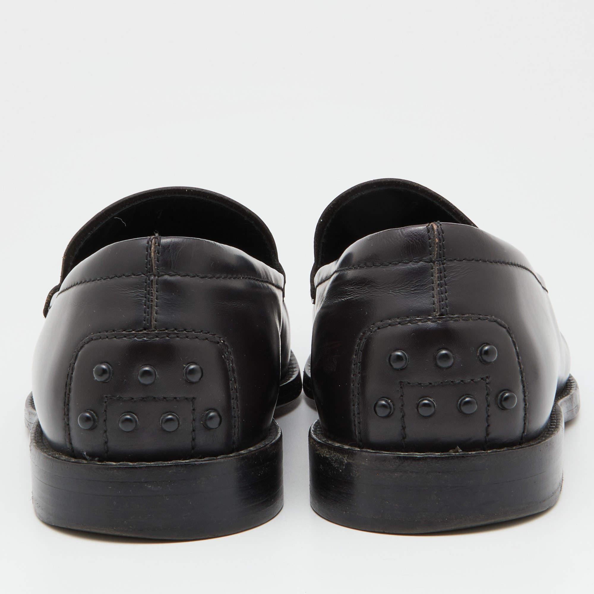 Men's Tod's Dark Brown Leather Slip On Loafers Size 41 For Sale
