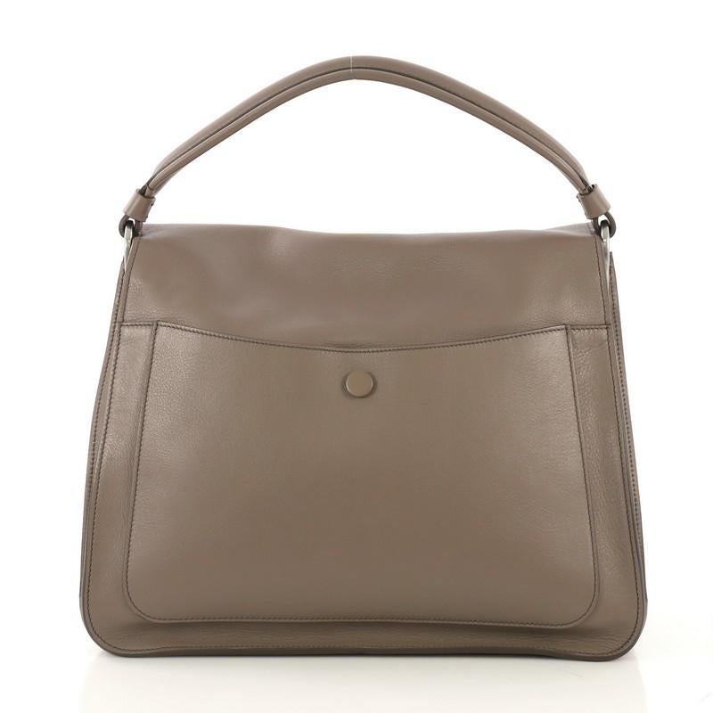 Tod's Double T Umhängetasche Leder Medium (Grau)