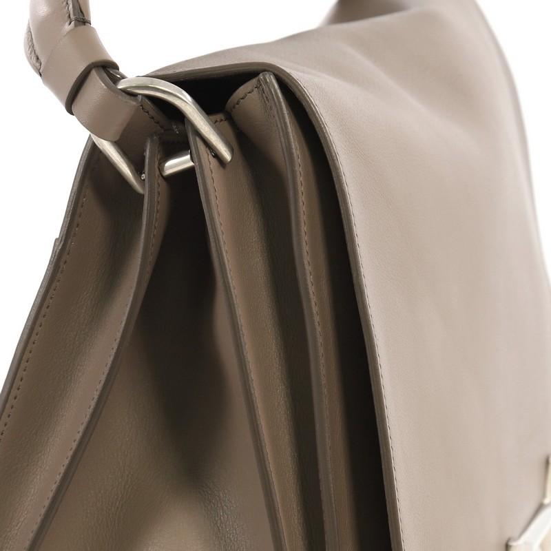 Gray Tod's Double T Crossbody Bag Leather Medium