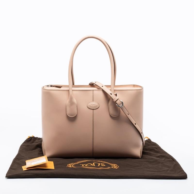 Tod's Dusty Pink Leather Classic D-Bag Tote 5