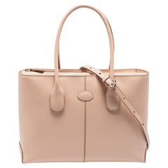 Tod's Dusty Pink Leather Classic D-Bag Tote